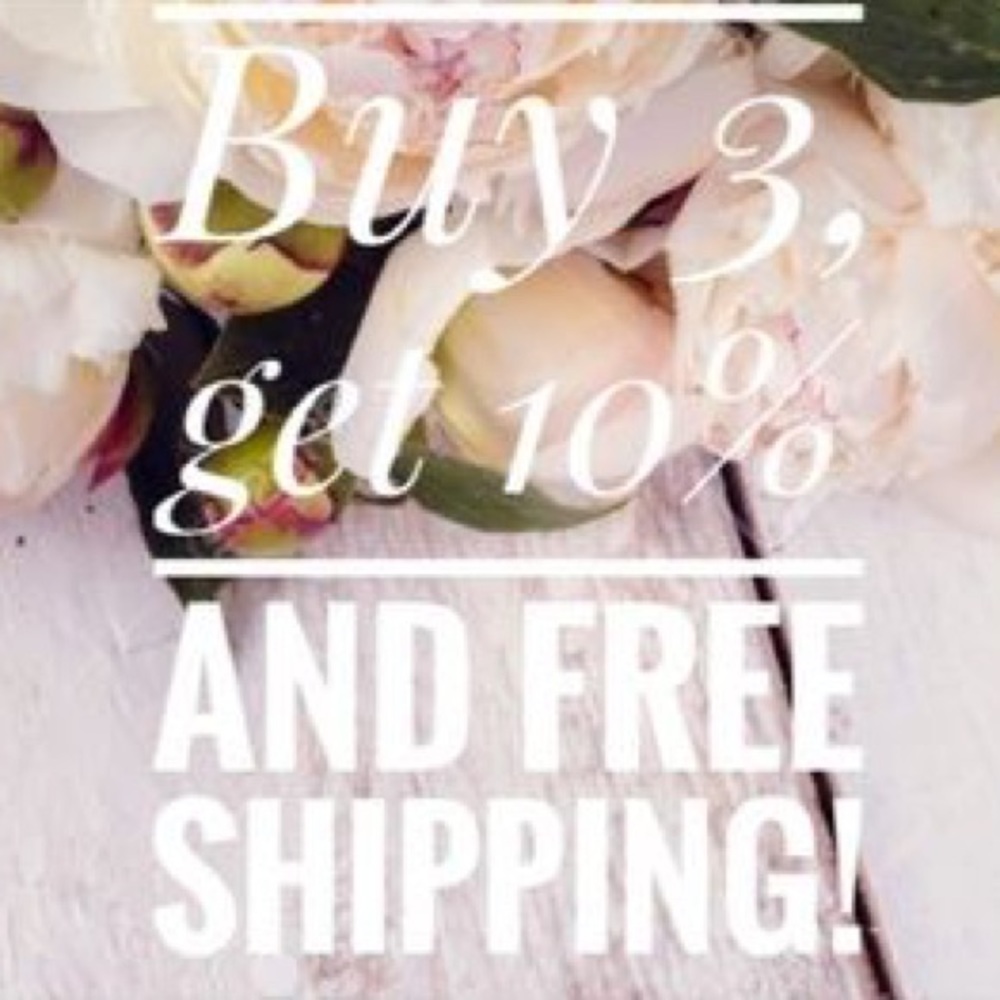 Buy 3 or more and receive 10% off & free shipping!